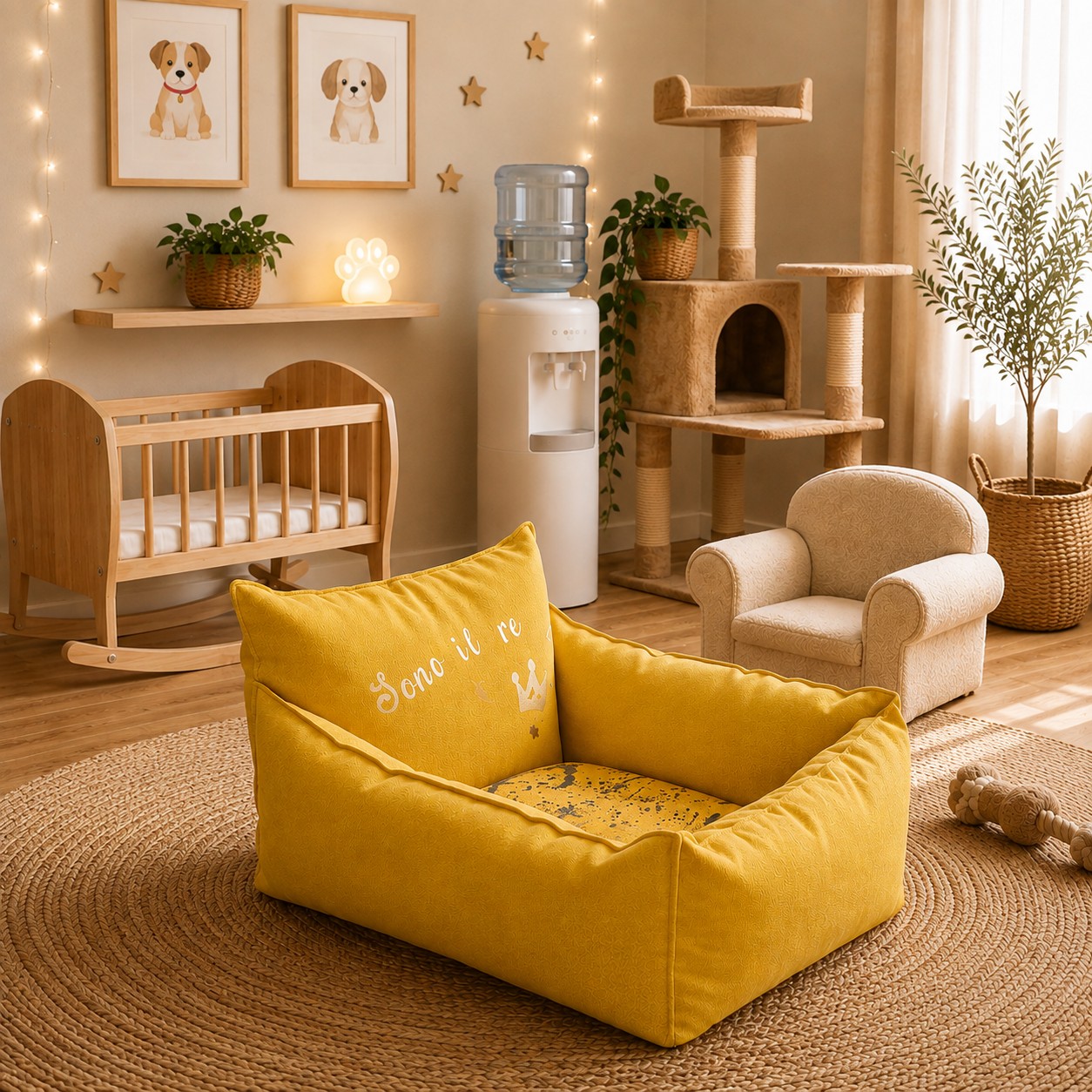 Cuccia Divanetto Artigianale in Cotone per Cani